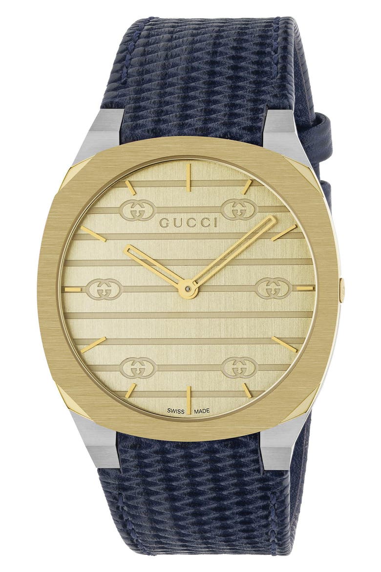 25H Leather Strap Watch Watch, 38mm, Main, color, NO COLOR