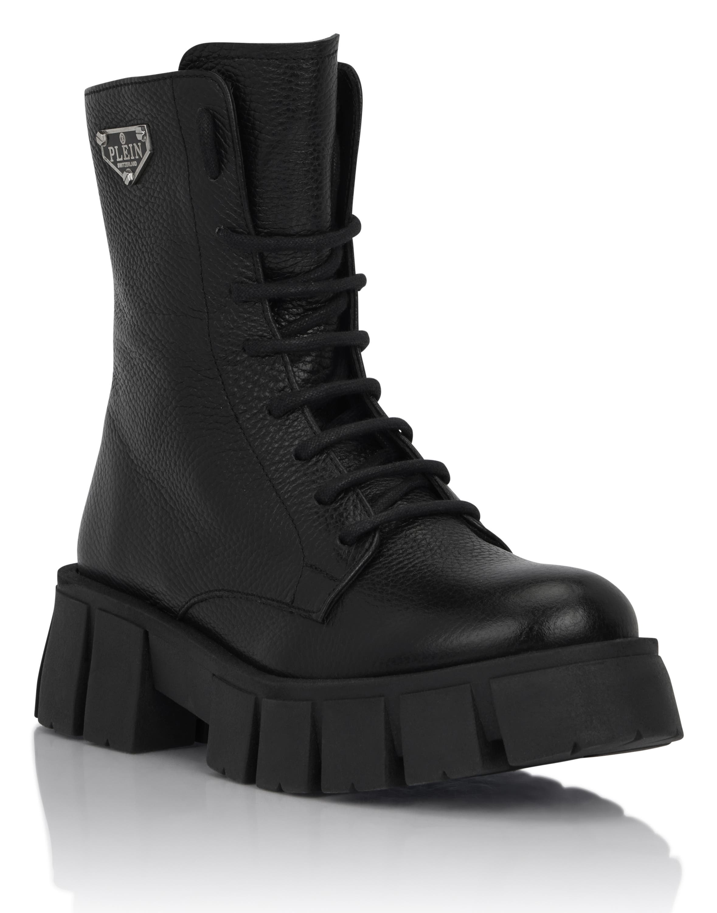 Army Boots Triangle Logo Women, Main, color, black