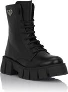 PHILIPP PLEIN Army Boots Triangle Logo Women