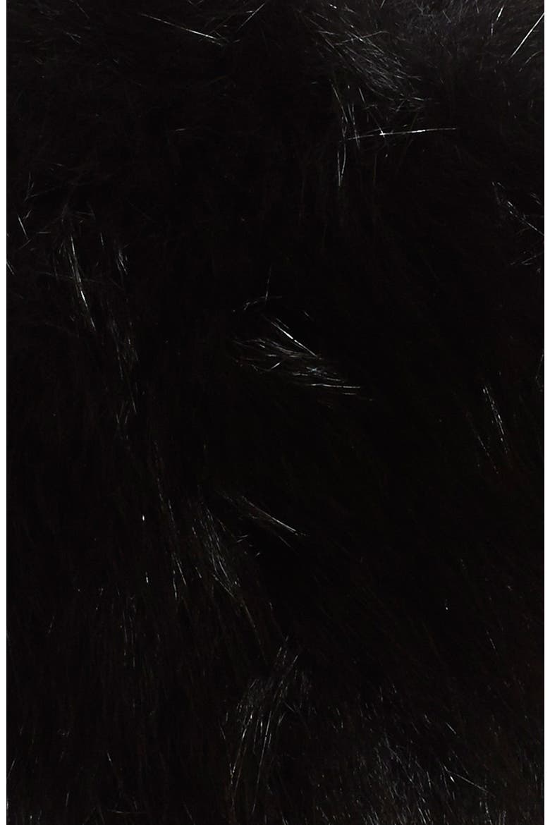 Genuine Fox Fur Earmuffs, Alternate, color, BLACK
