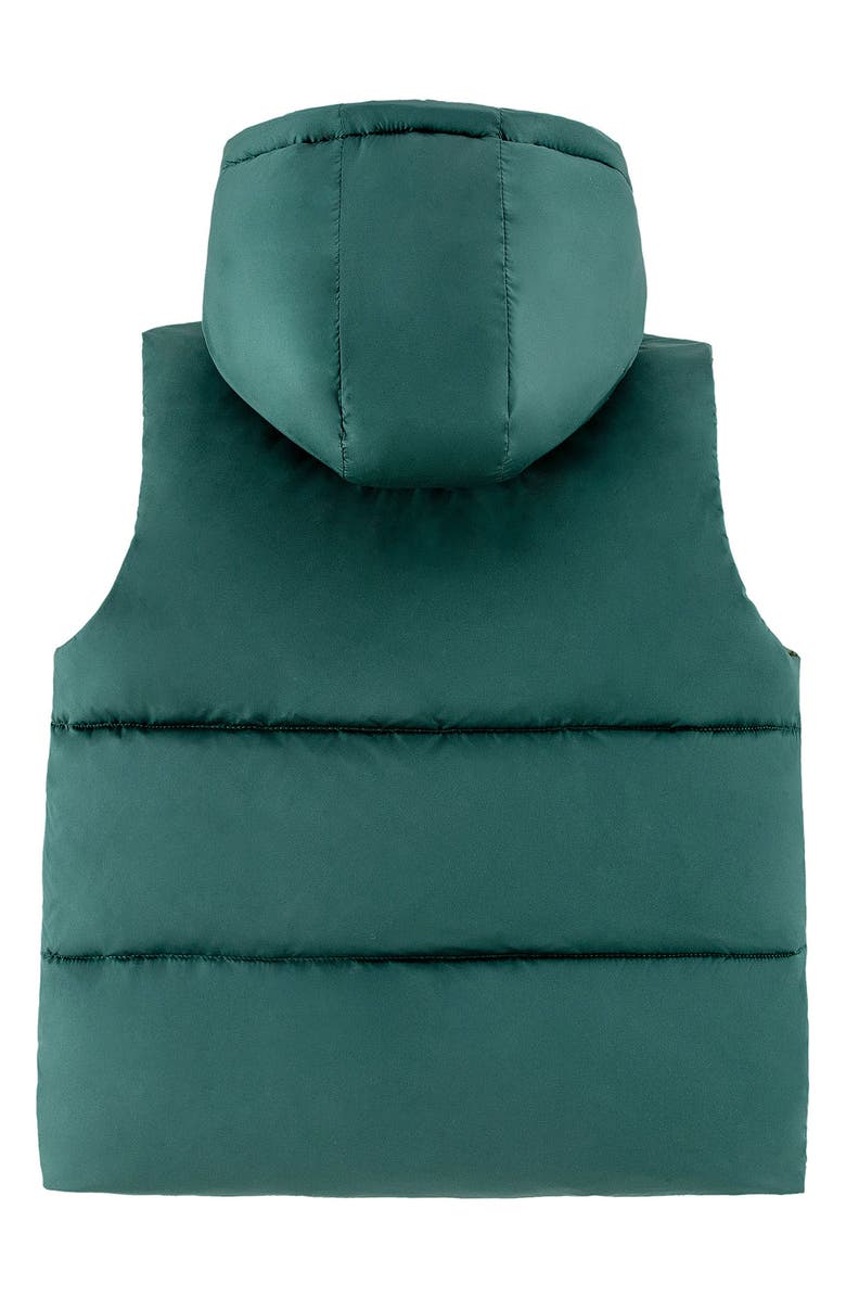 CALONIE Kids' Dylan Reversible Down Hooded Puffer Vest, Alternate, color, Olive