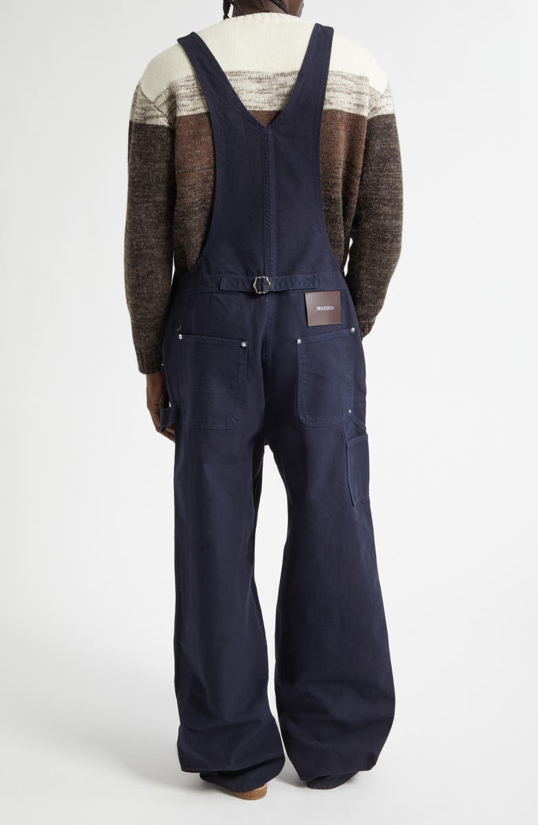 JW Anderson x Guinness Cotton Canvas Workwear Overalls, Alternate, color, Indigo