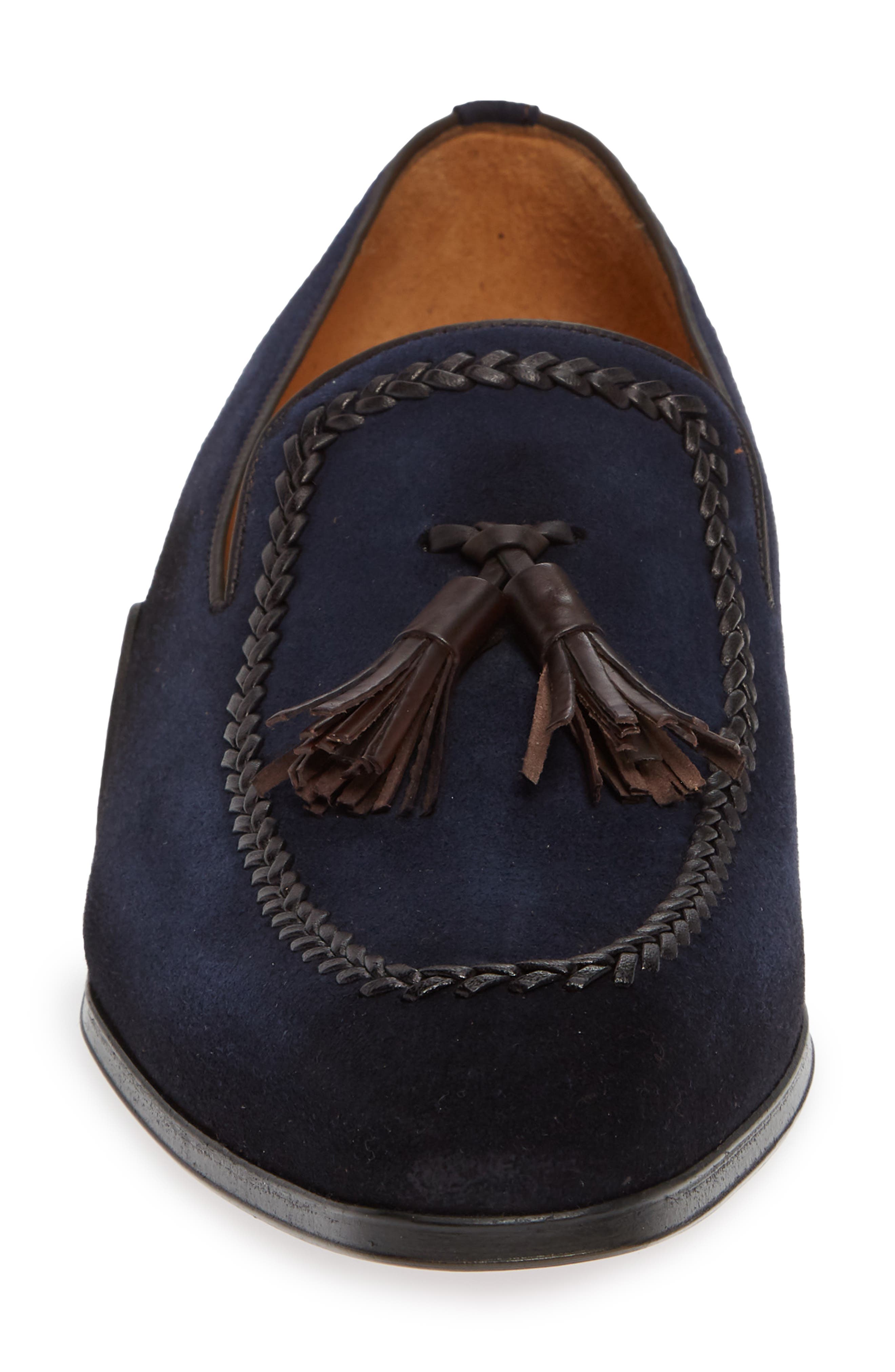 Plazza Tasseled Venetian Loafer, Alternate, color, BLUE SUEDE