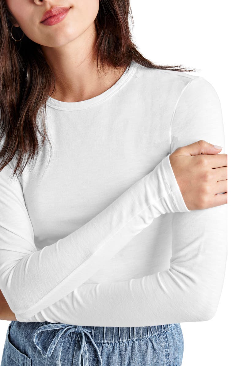 Splendid Eva Slub Top, Alternate, color, White