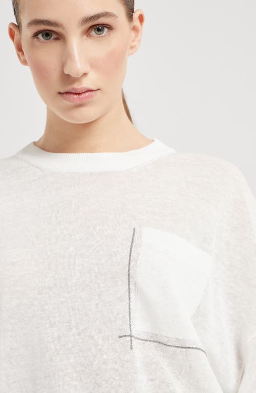 Brunello Cucinelli Sweater With Monili In White