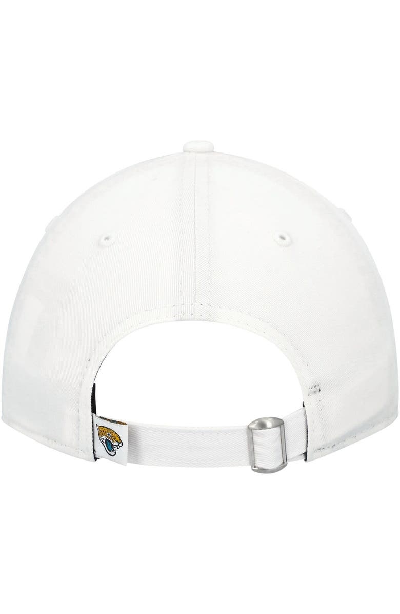 New Era Women's New Era White Jacksonville Jaguars Circle Primary Logo 9TWENTY Adjustable Hat, Alternate, color,