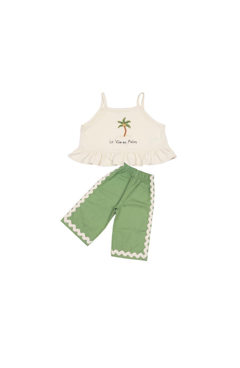 Wild Wawa Wide-leg Pant Set, Main, color, La Vie En Palm