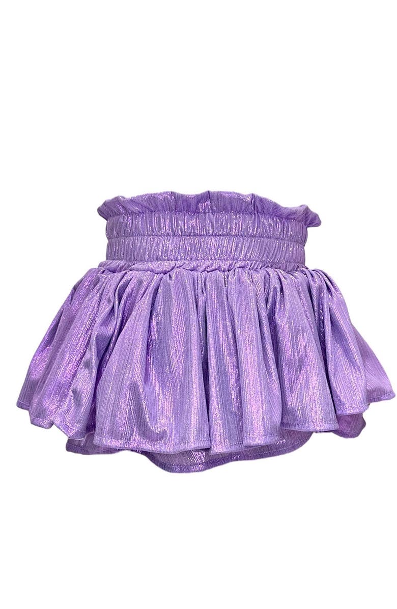 Lola + The Boys Metallic Skirt, Main, color, Lavender