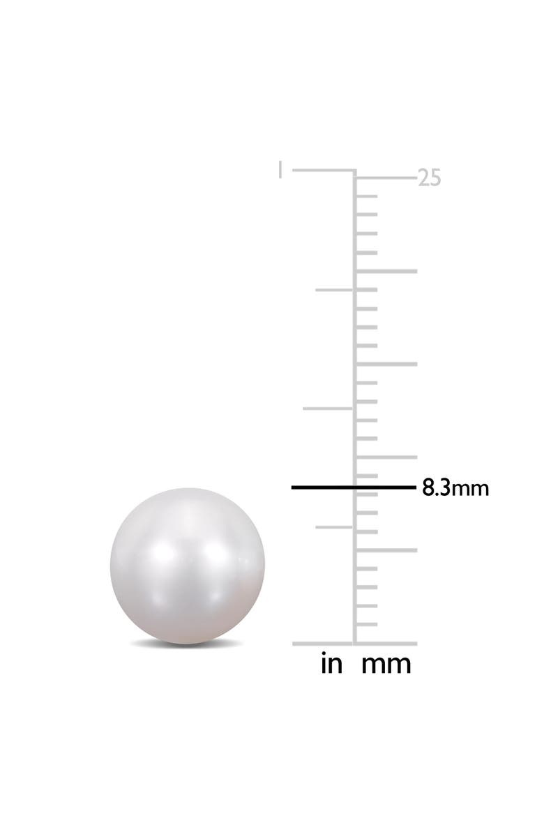 DELMAR 14K White Gold Cultured Pearl Stud Earrings, Alternate, color,