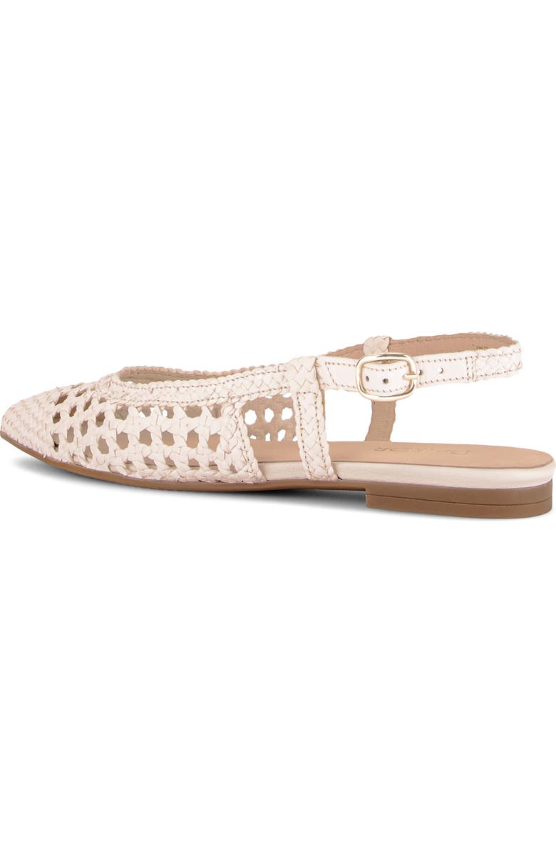 Gabor Pointed Toe Slingback Flat, Alternate, color, Creme