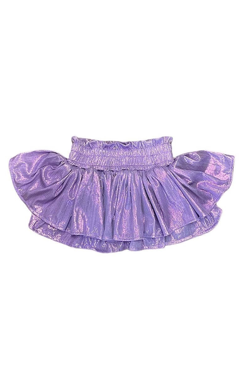 Lola + The Boys Metallic Skirt, Alternate, color, Lavender