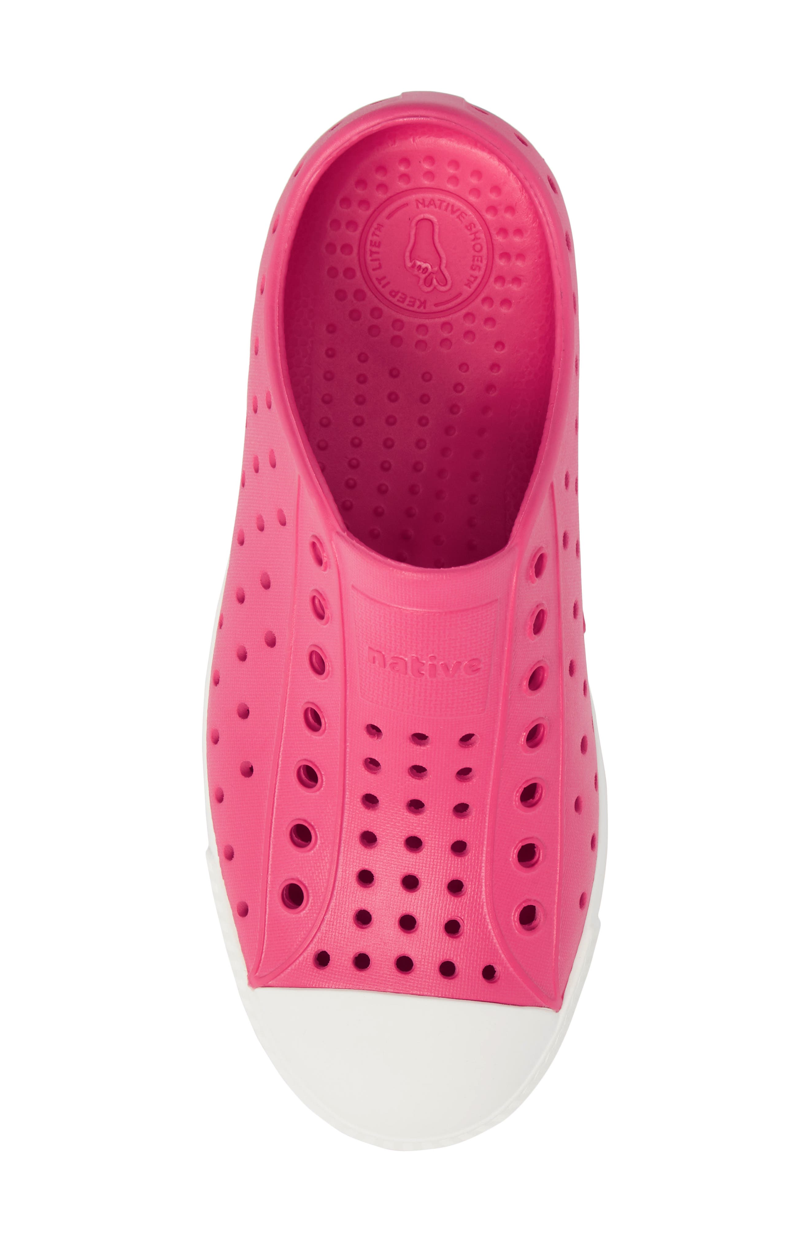 Native Shoes Kids' Jefferson Water Friendly Slip-On Sneaker, Alternate, color, Hollywood Pink/ Shell White