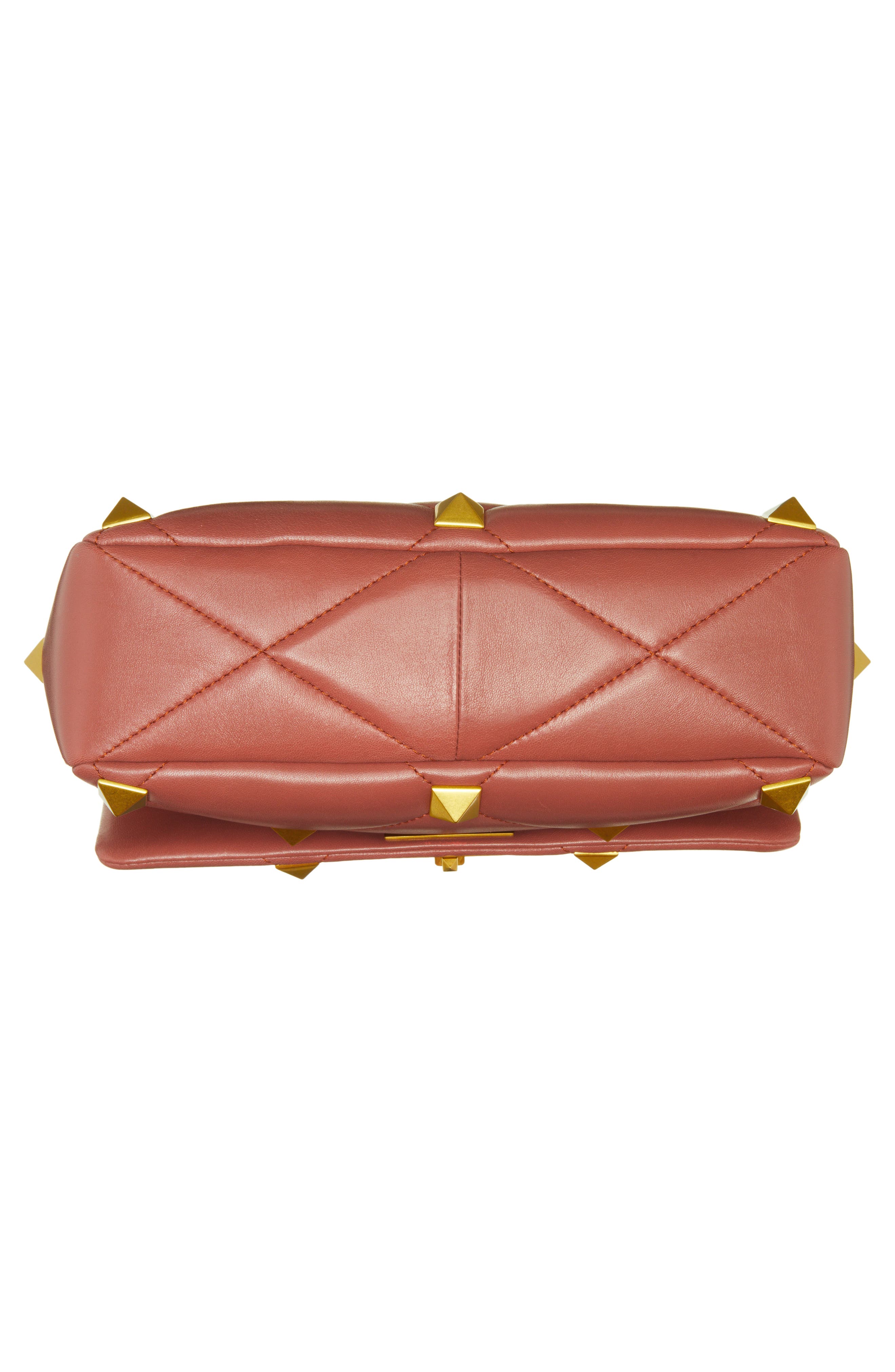 Valentino Garavani Large Roman Stud Matelassé Quilted Leather Shoulder Bag, Alternate, color, 