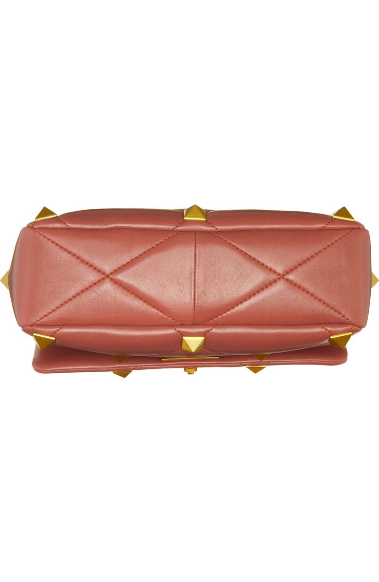 Valentino Garavani Large Roman Stud Matelassé Quilted Leather Shoulder Bag, Alternate, color,