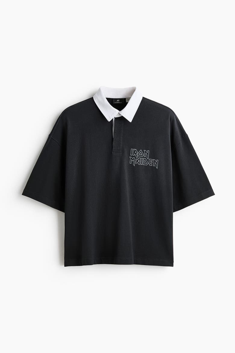 Relaxed-fit Polo Shirt, Alternate, color, Black/Iron Maiden