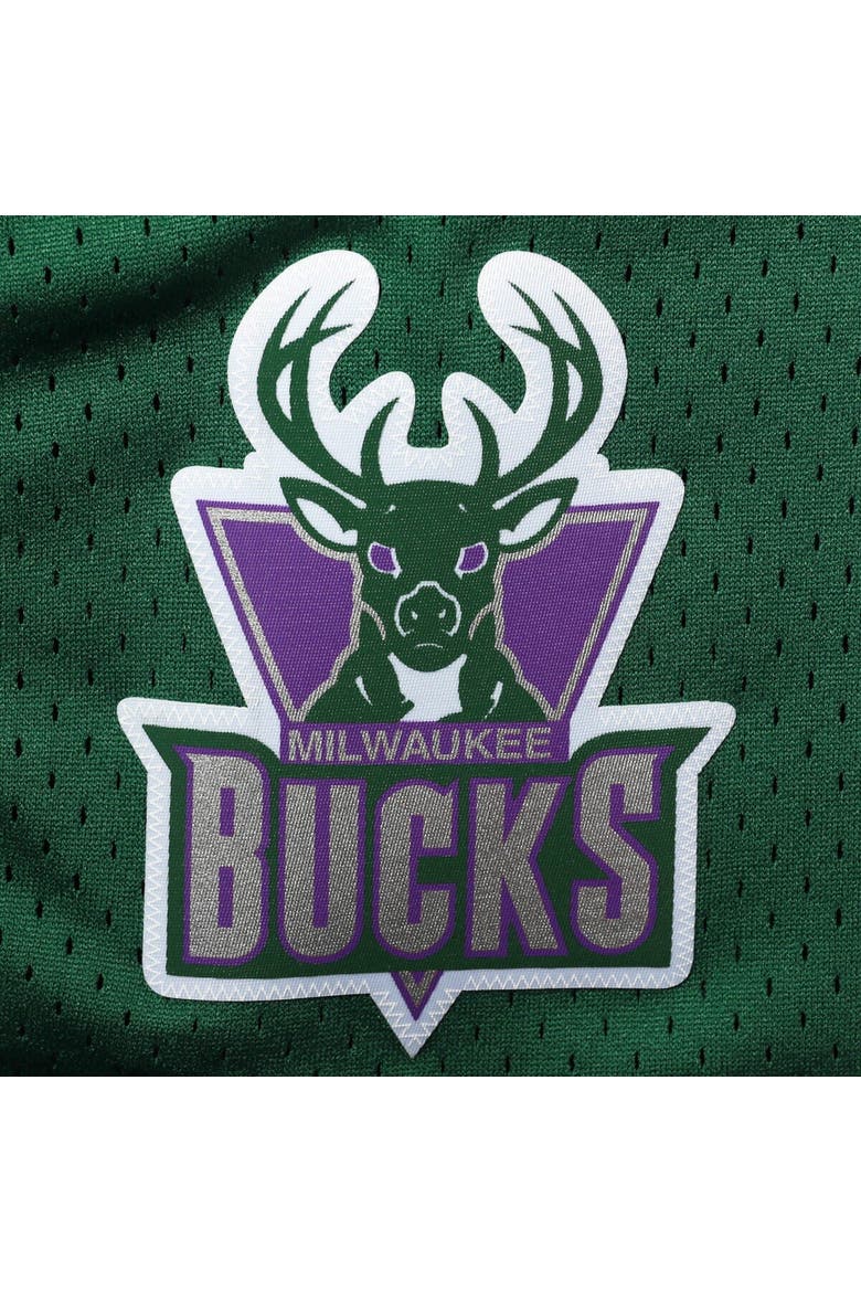 Men's Mitchell & Ness Purple Milwaukee Bucks Big & Tall Hardwood Classics Team Swingman Shorts, Alternate, color, Purple
