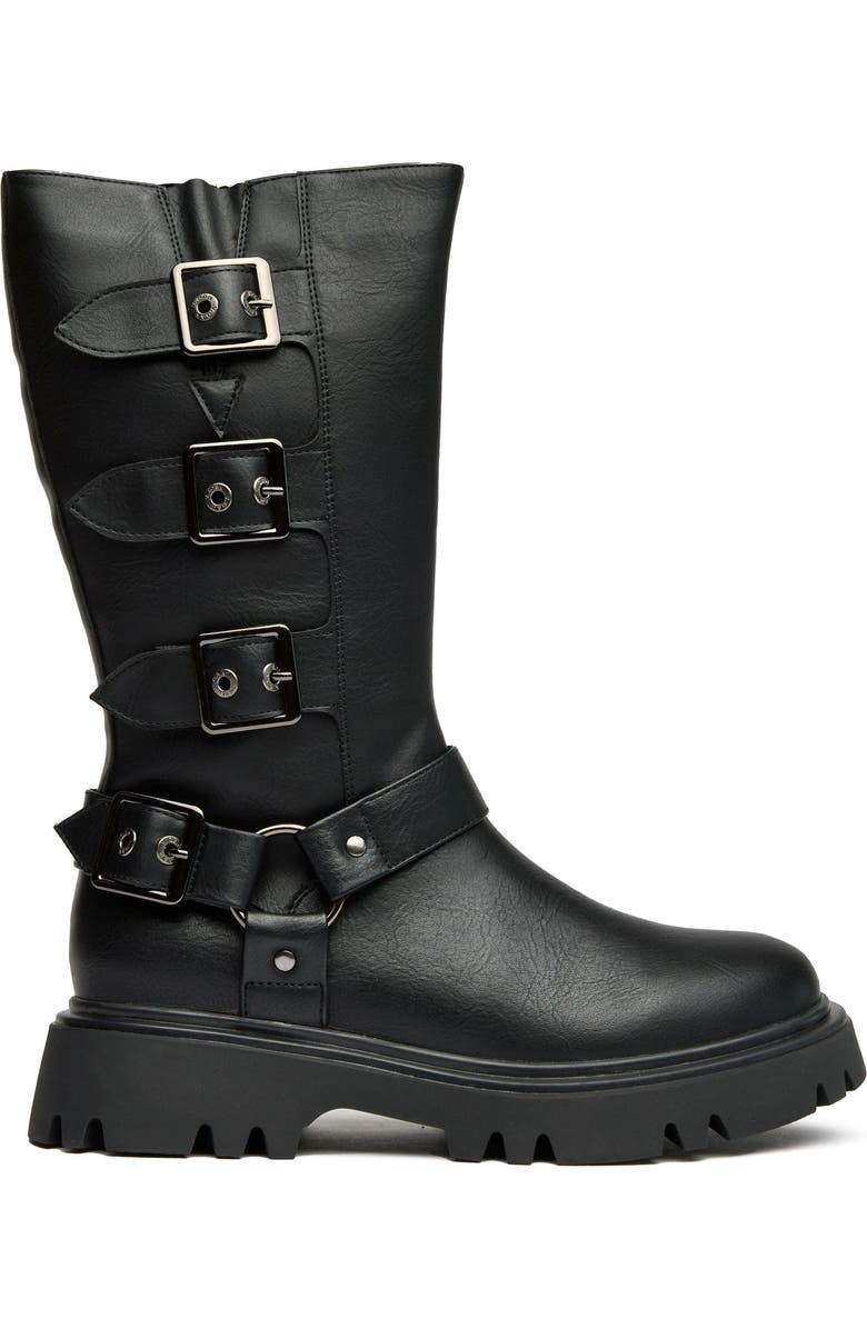 V.GAN LONDON Cosmic Biker Boots, Main, color, Black