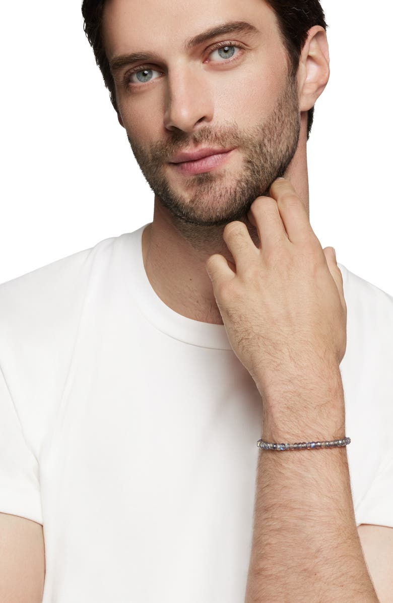 David Yurman Labradorite Beaded Bracelet, Alternate, color, Silver/ Labradorite