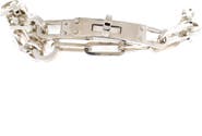 Pre-Owned Hermes Kelly Double Chaine Bracelet Sterling Silver