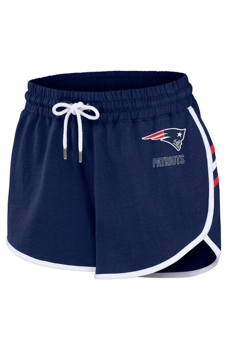 WEAR by Erin Andrews Women's WEAR by Erin Andrews Navy New England Patriots Hem Shorts, Alternate, color, 