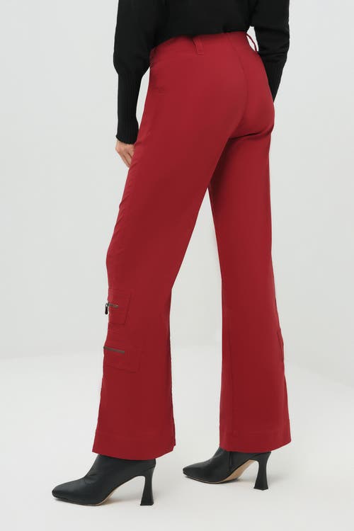 Anatomie Madonna Mid Weight Wide Leg Pant In Red
