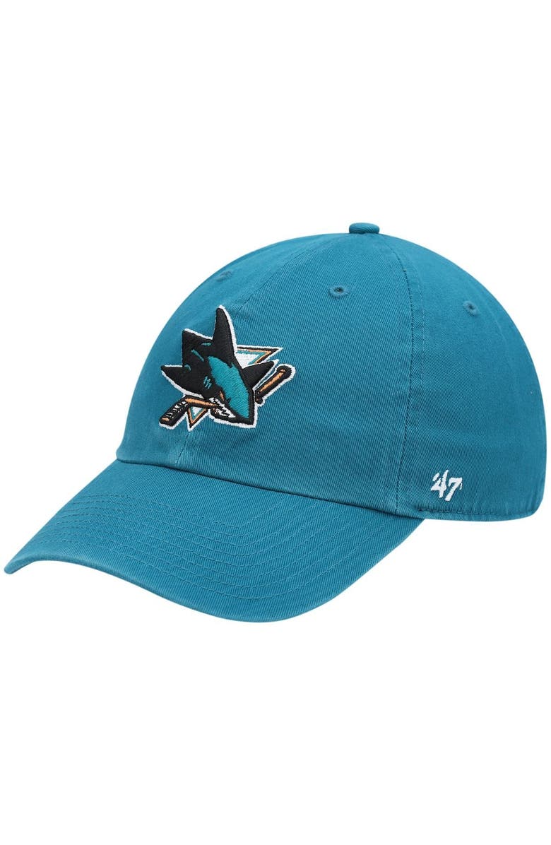 '47 Men's '47 Teal San Jose Sharks Team Clean Up Adjustable Hat, Alternate, color, 
