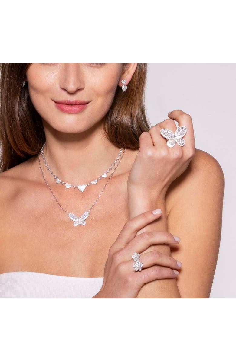 Anna Zuckerman Olivia Butterfly Ring, Main, color, Platinum