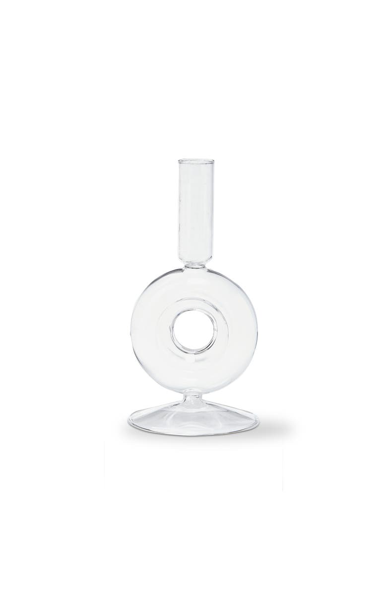 tag Odette Clear Glass Taper Candle Holder 3.5 x 3.5 x 7 in, Main, color, Clear