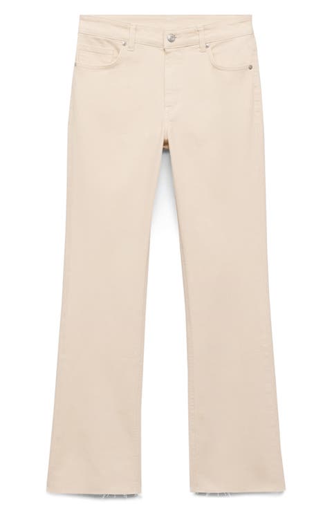 Sienna Raw Hem Crop Flare Jeans (Regular & Plus)