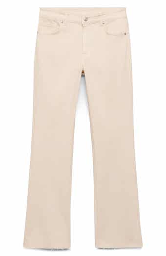 MANGO Sienna Raw Hem Crop Flare Jeans