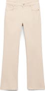MANGO Sienna Raw Hem Crop Flare Jeans
