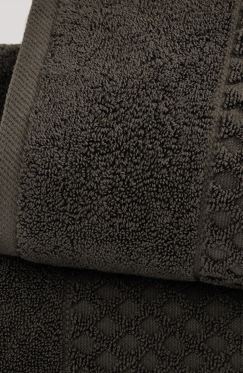 Woven & Weft Diamond Waffle Textured 2-Piece Bath Sheet Set, Alternate, color, Midnight