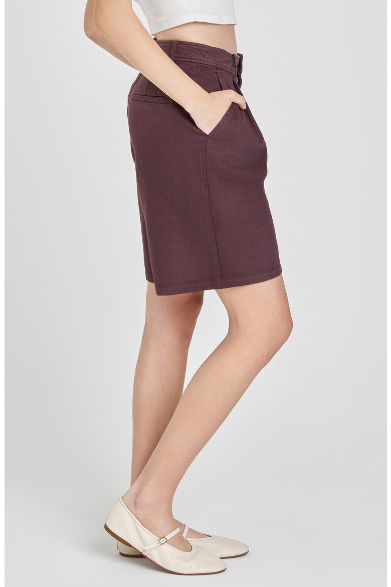 Huxley Denim Bermuda Shorts, Alternate, color, BROWN