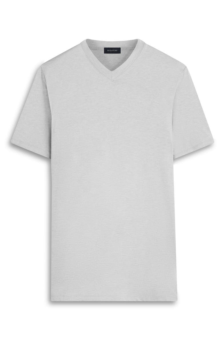 Bugatchi V-Neck Performance T-Shirt, Alternate, color, Platinum