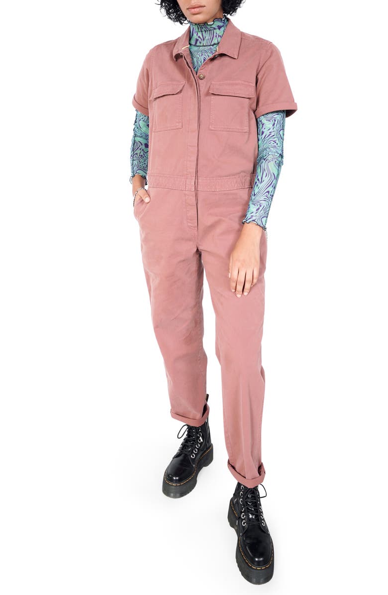 BP. + Wildfang Utility Short Sleeve Jumpsuit, Alternate, color,