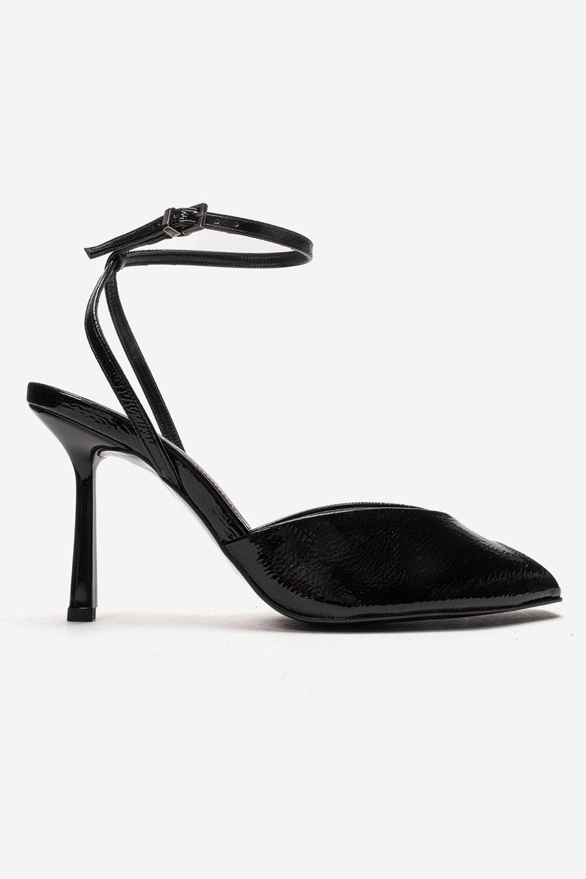 Prologue Shoes Slate Ankle Strap Stiletto Pump, Alternate, color, Black