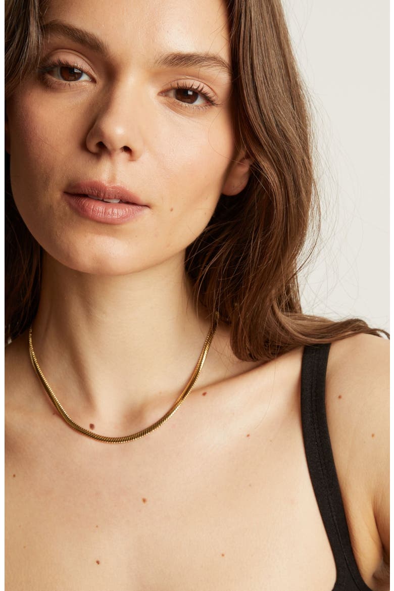 Unbreakable Herringbone Necklace, Alternate, color, Yellow