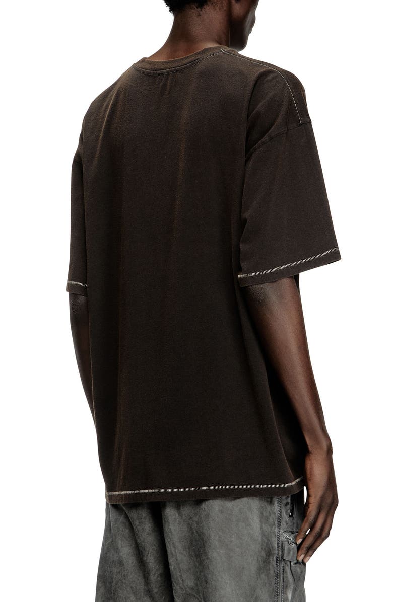 DIESEL<sup>®</sup> Relaxed Fit Cotton Graphic T-Shirt, Alternate, color, Deep/ Black
