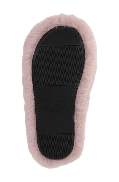 Mia Sled Faux Fur Slipper In Pink