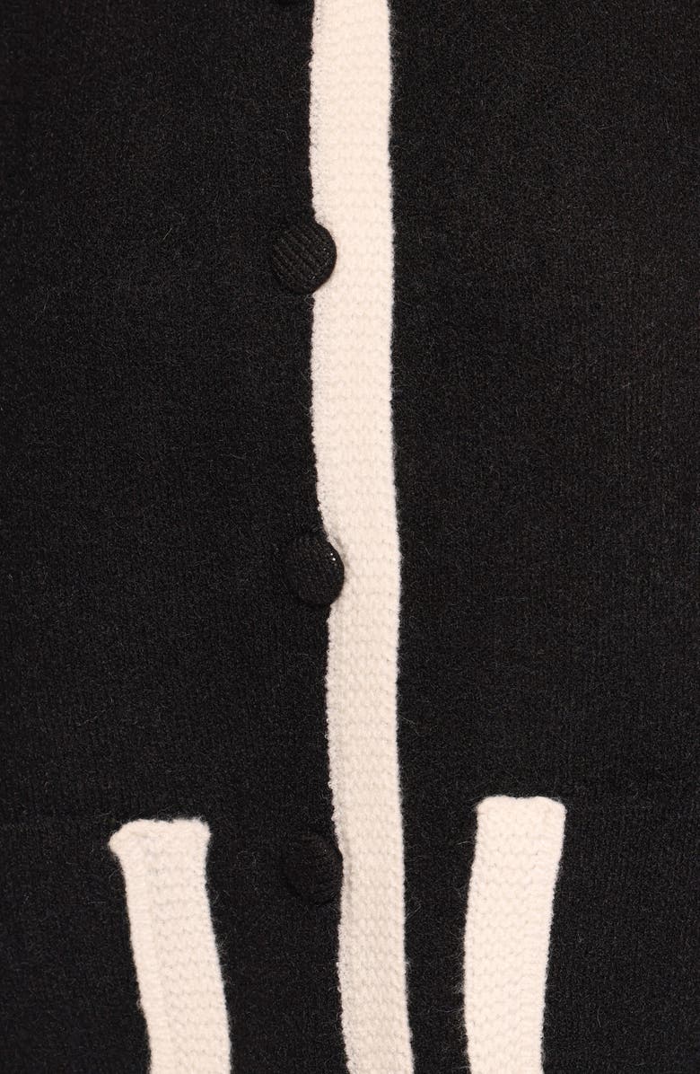 Petal & Pup Orabelle Contrast Cardigan, Alternate, color, Black