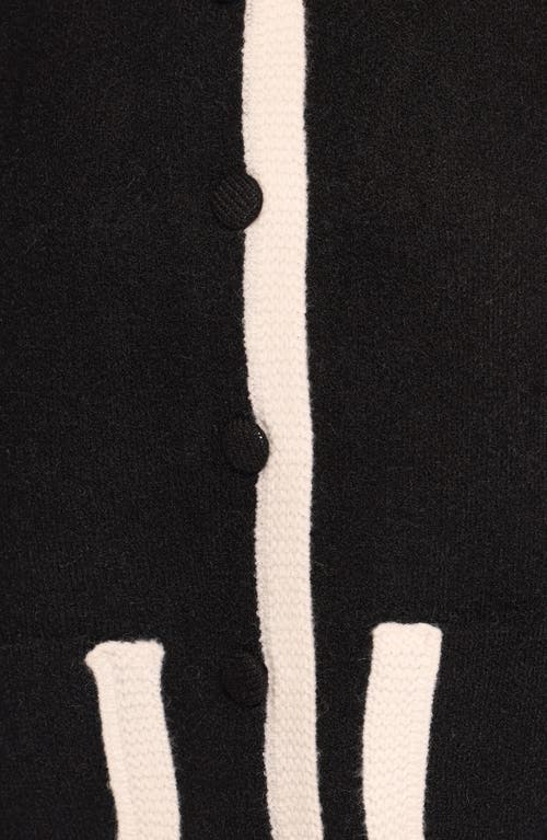 Petal And Pup Petal & Pup Orabelle Contrast Cardigan In Black