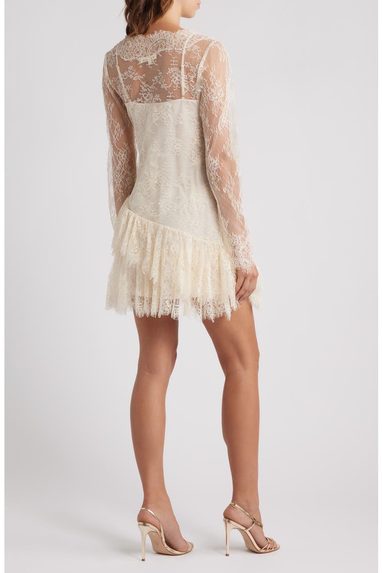 white eyelash lace dress White Mini Dress - Eyelash Lace Dress - Backless Bodycon Dress