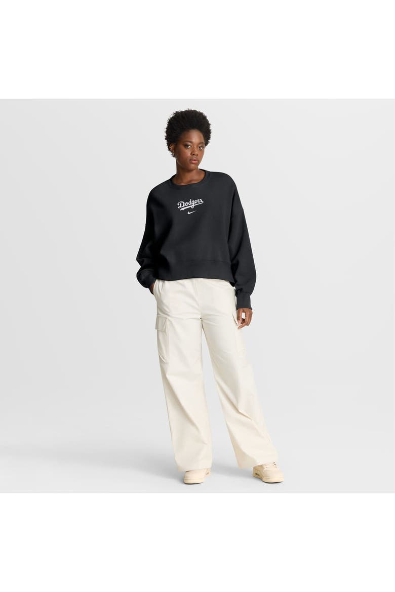 Women's Nike Black Los Angeles Dodgers Oversized Primetime Sweatshirt, Alternate, color, Black