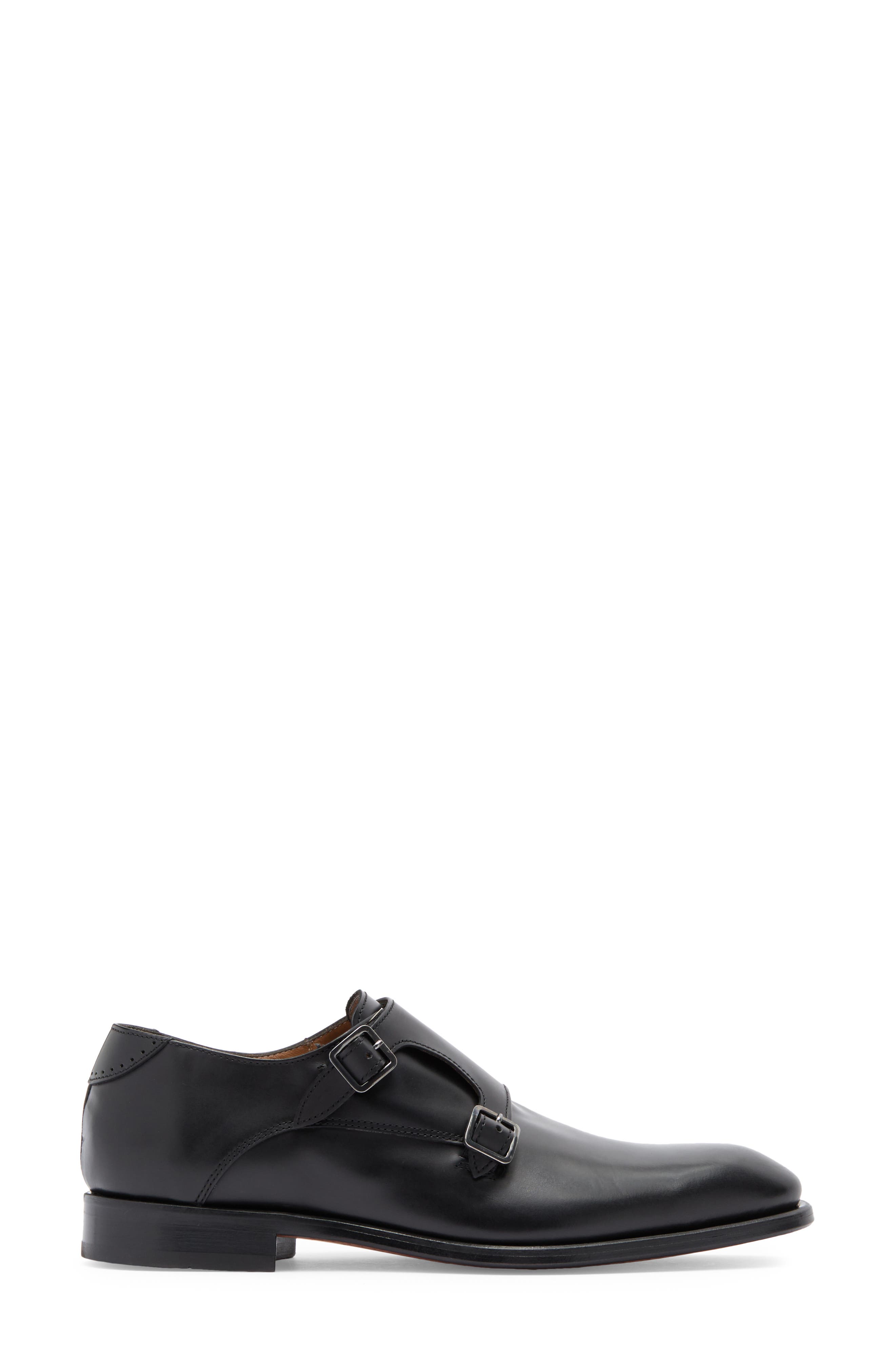 ANTONIO MAURIZI Leather Cap Toe Monk Shoe, Alternate, color, 
