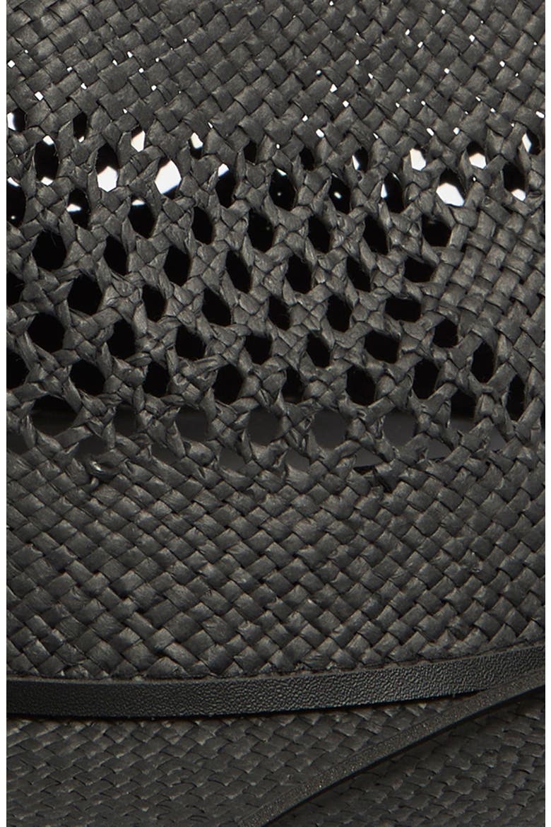 Packable Straw Fedora, Alternate, color, BLACK