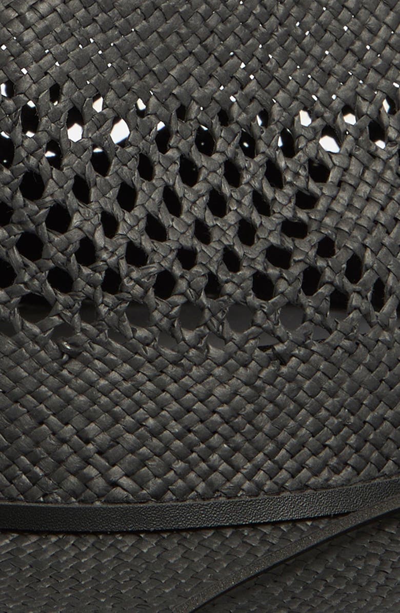 Nordstrom Packable Straw Fedora, Alternate, color, Black