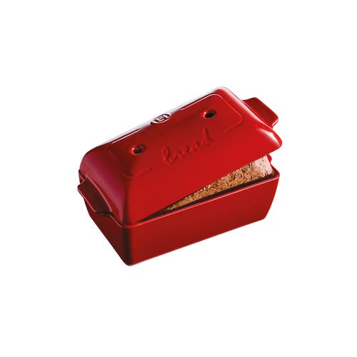 Emile Henry Bread Loaf Baker With Lid In Burgundy