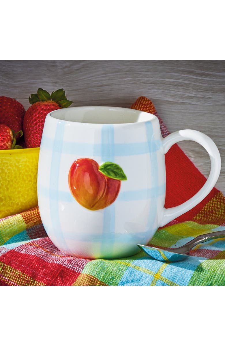 tag You'Re A Peach Mug Multi Earthenware Summer, Alternate, color, White