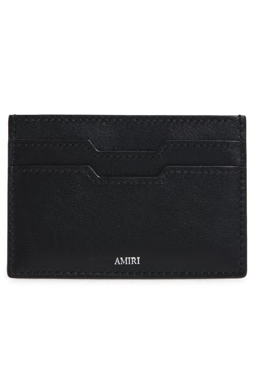 Amiri Hollywood Leather Card Holder In Black
