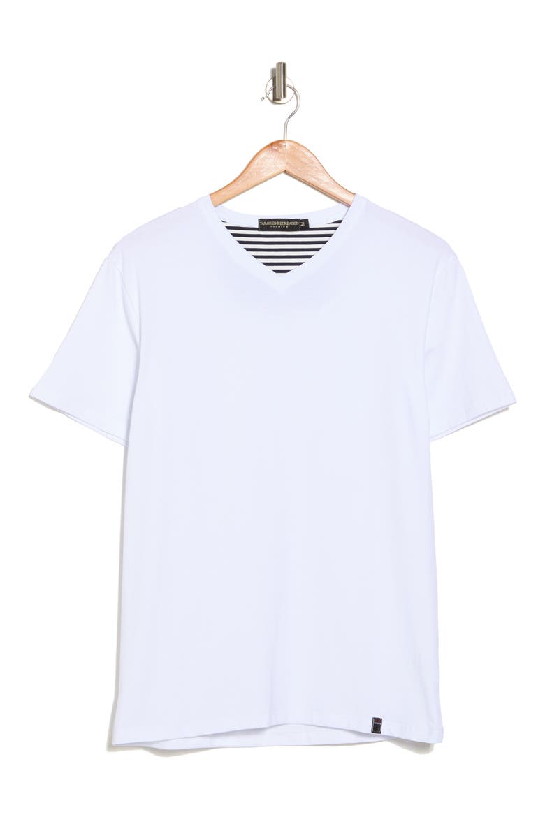 Solid V-Neck T-Shirt, Alternate, color, WHITE